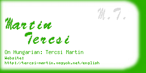 martin tercsi business card